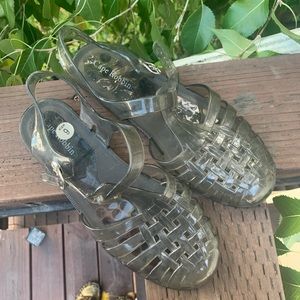 Plastic jelly flat sandals